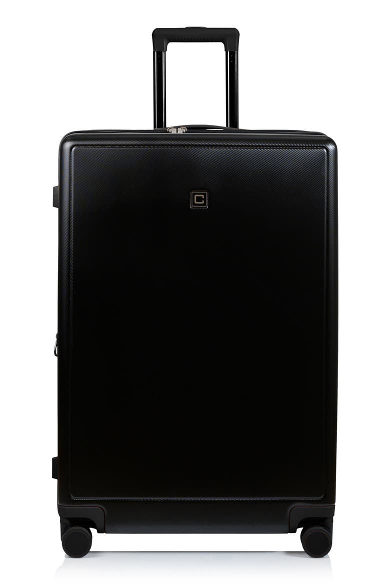 Vintage Muse 3-Piece Hardside Spinner Suitcases, Alternate, color, BLACK/ BLACK
