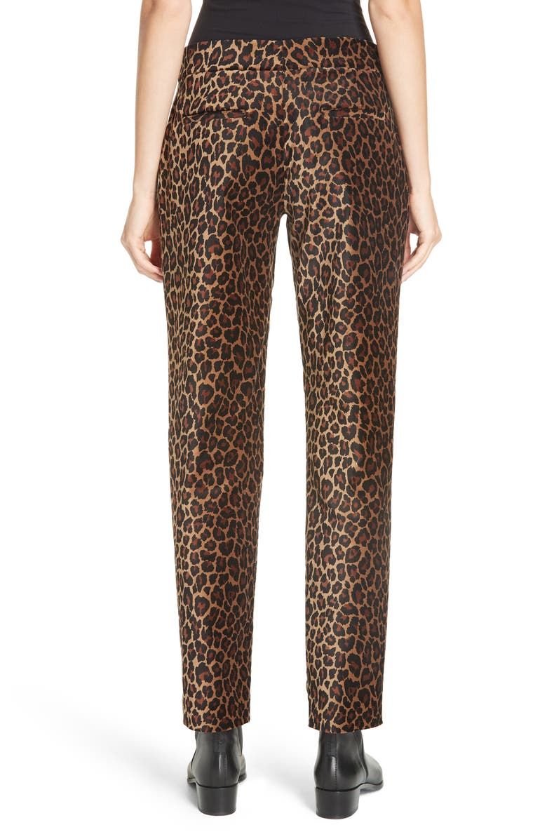 A.L.C. Harrison Marina Leopard Print Pants, Alternate, color, 
