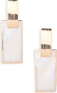 Tasha Iridescent Shell Rectangle Drop Earrings