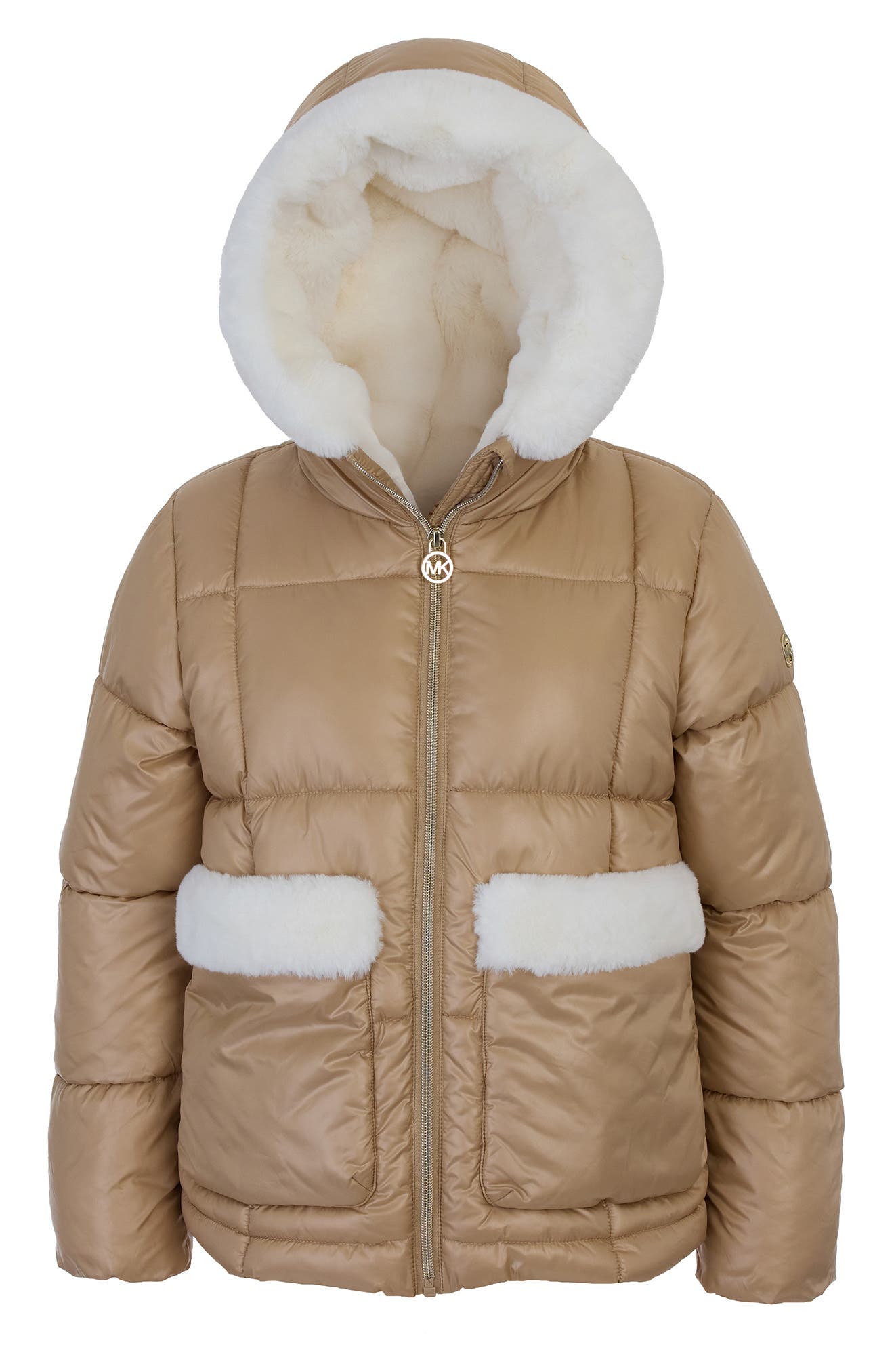 Michael Kors Kids' Double Pocket Faux Fur Lined Parka