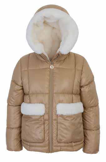 Michael Kors Kids' Double Pocket Faux Fur Lined Parka