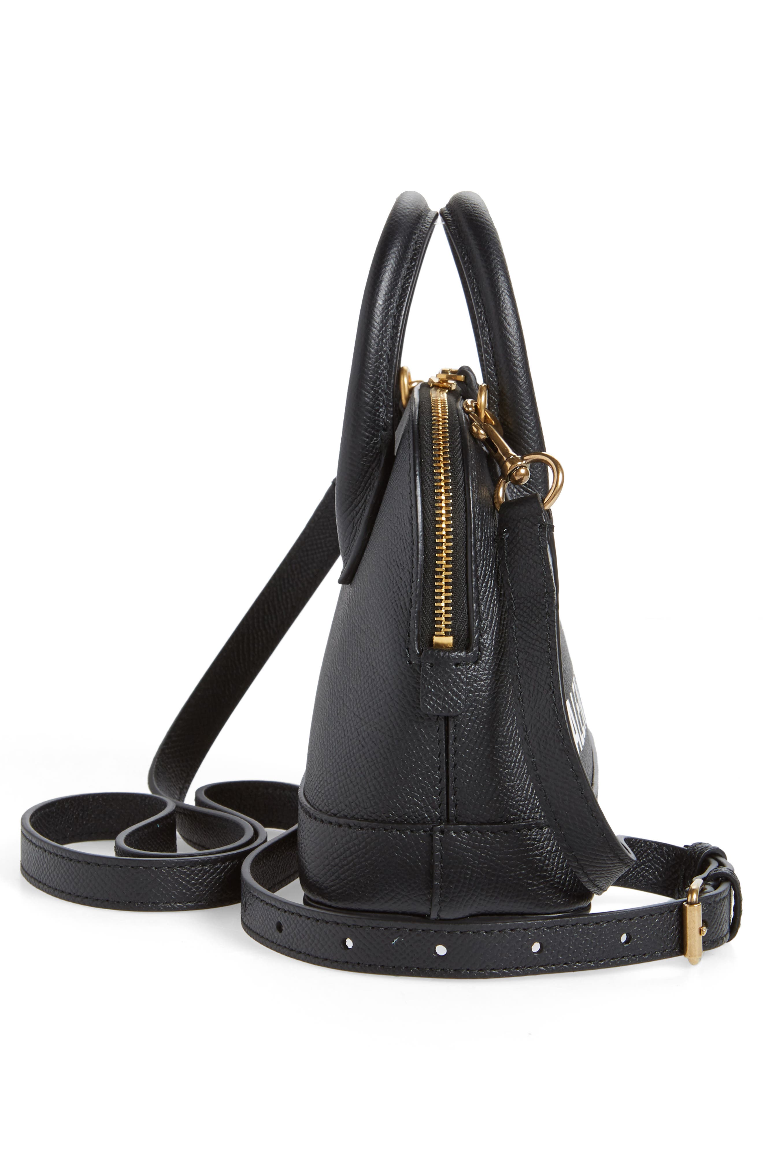 Balenciaga Extra Extra Small Ville Calfskin Top Handle Dome Satchel, Alternate, color, 
