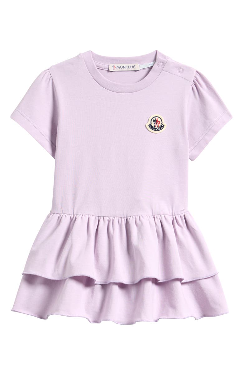 Moncler Kids
 Ruffle T-Shirt Dress, Main, color, Lavender