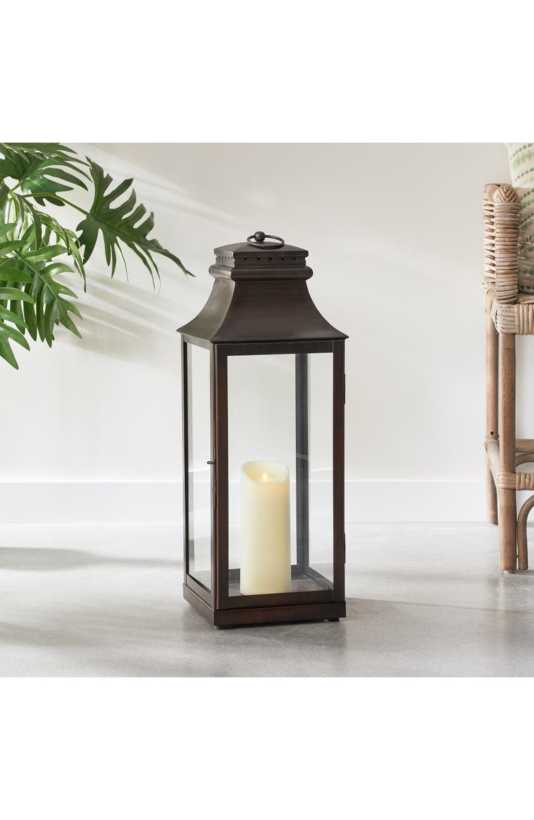 Napa Home & Garden Colby Outdoor Lantern Large, Alternate, color, Brown