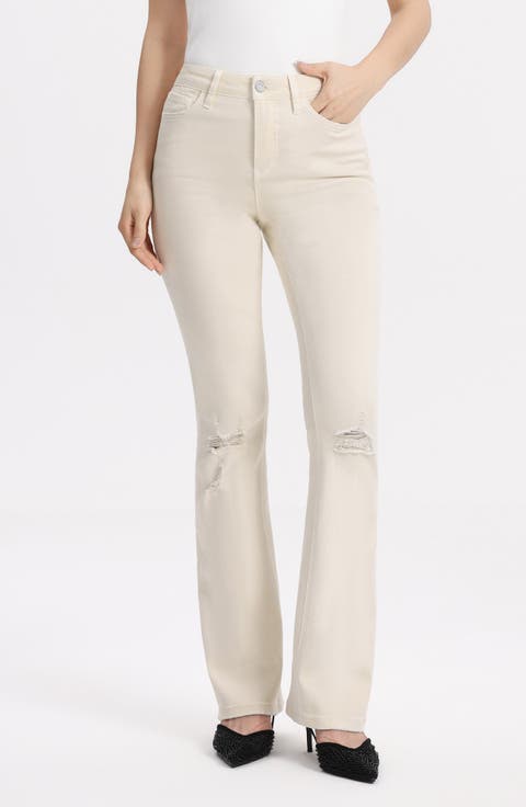 Emily High Waist Distressed Flare Jeans