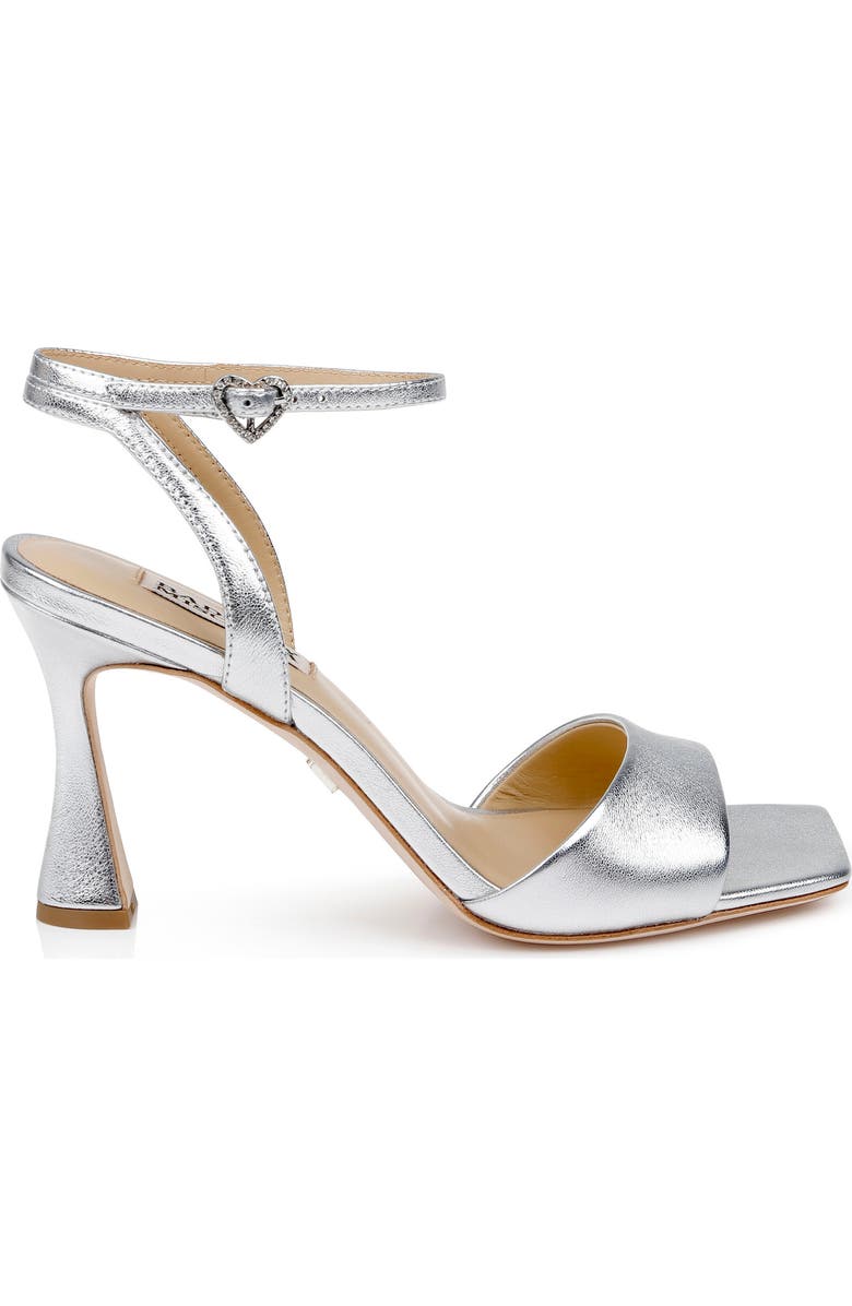 BADGLEY MISCHKA Cady Ankle Strap Sandal, Alternate, color, Silverleat