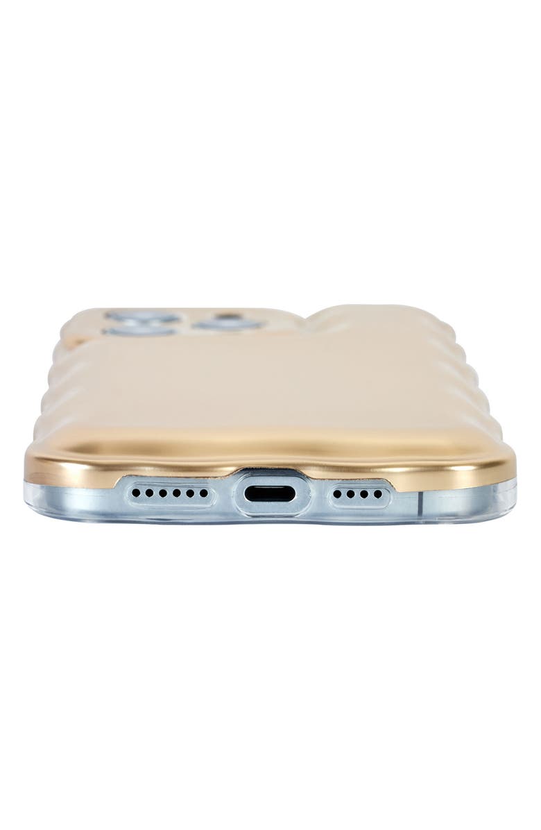 Auramma Wavy Cushion iPhone 14 Pro Max Case, Alternate, color, Gold