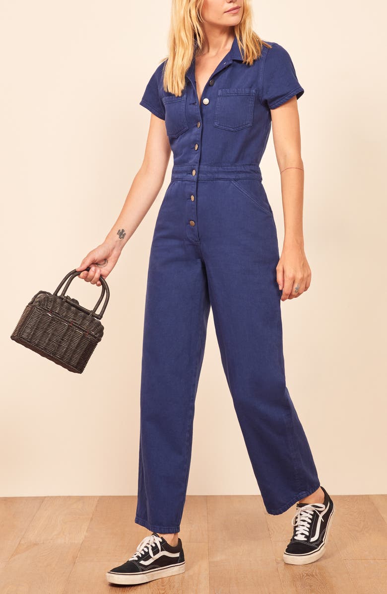 Reformation Izzy Organic Cotton Boilersuit, Alternate, color, 