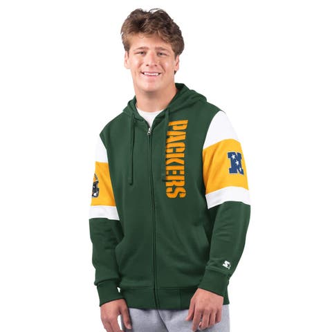 Men's Starter Green Green Bay Packers Extreme Full-Zip Hoodie