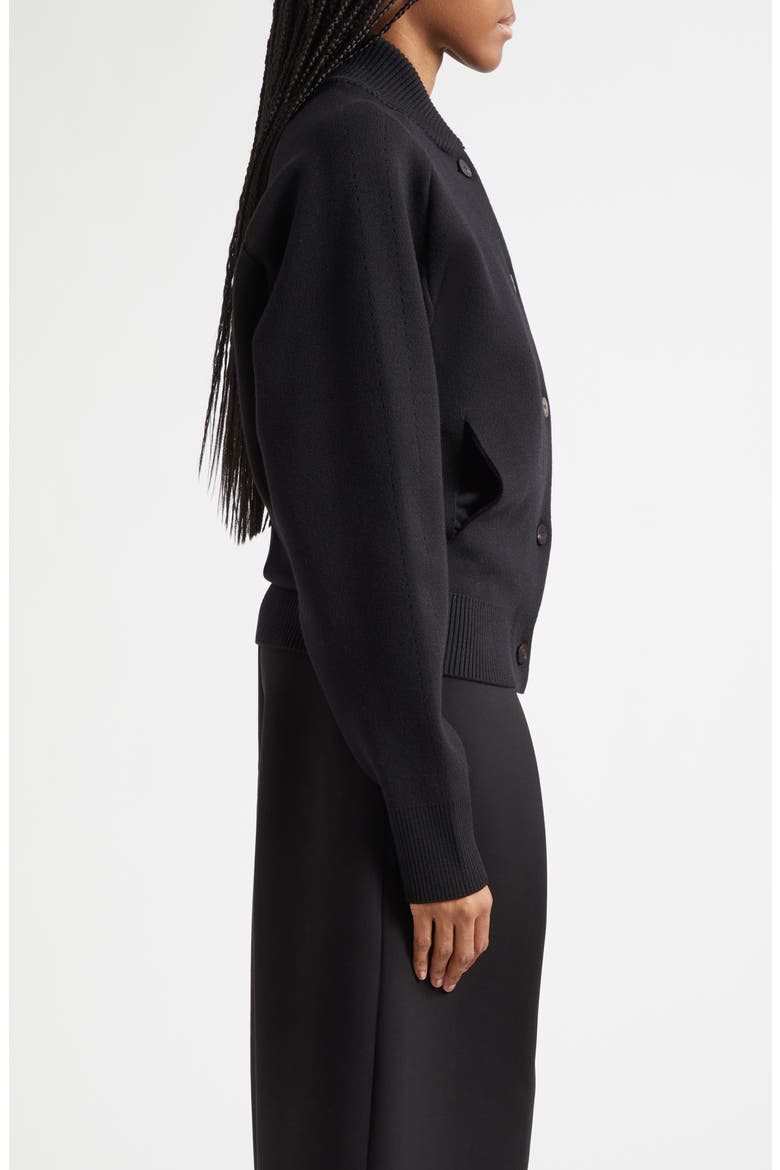 Le Lavande Bomber Cardigan, Alternate, color, BLACK