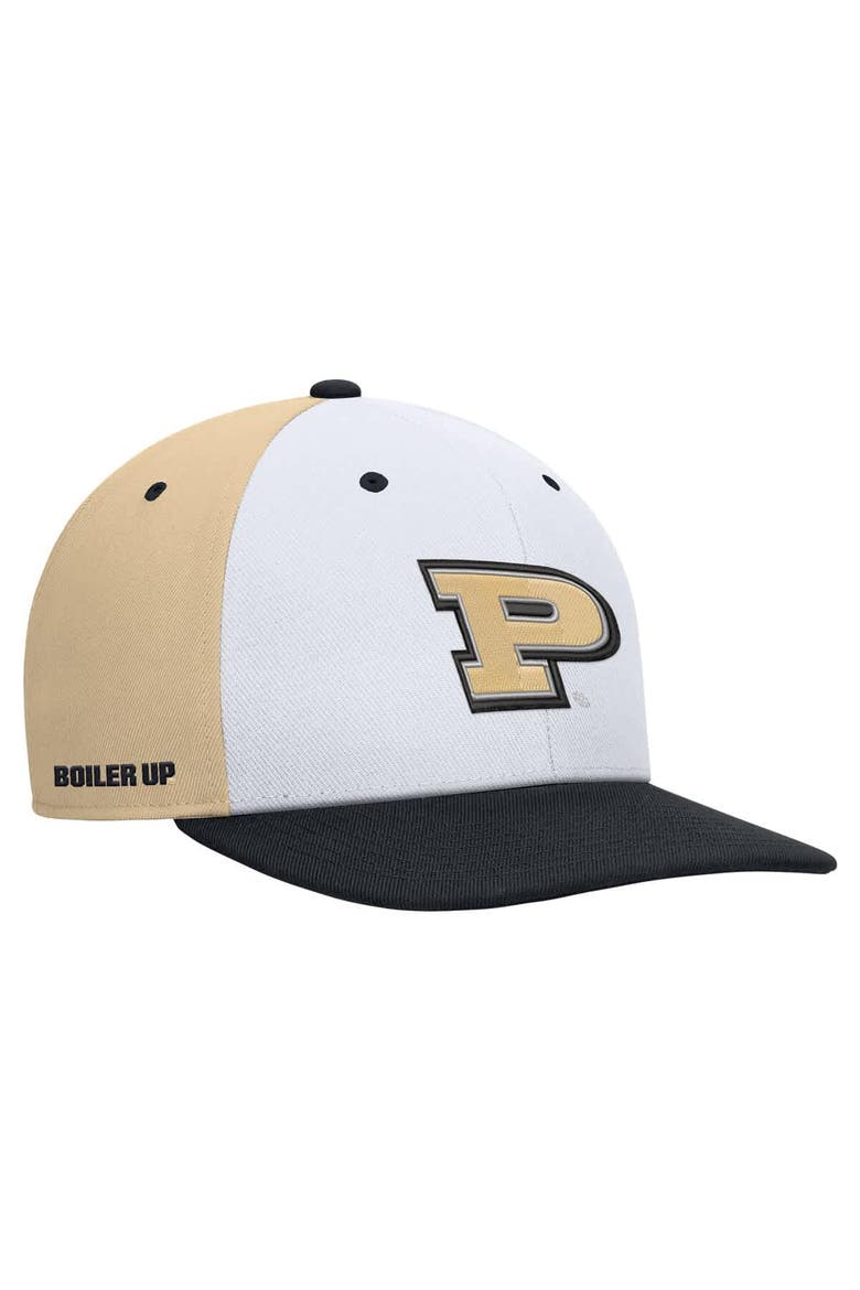 Men's Nike White/Gold Purdue Boilermakers Pro Performance Snapback Hat, Main, color, White