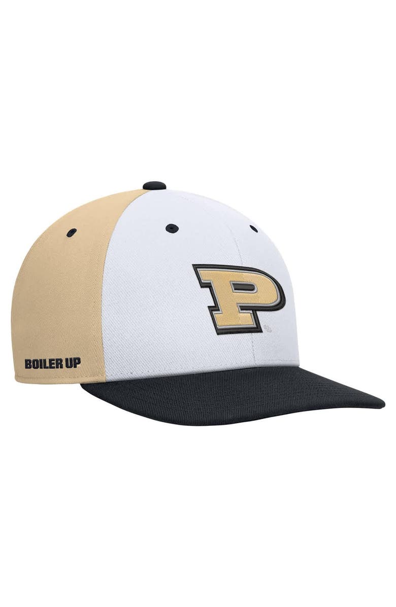 Nike Men's Nike White/Gold Purdue Boilermakers Pro Performance Snapback Hat, Main, color, White