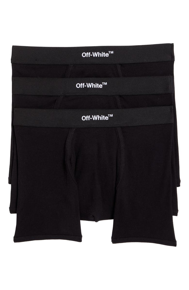 Off-White 3-Pack Helvetica Boxer Briefs, Main, color,