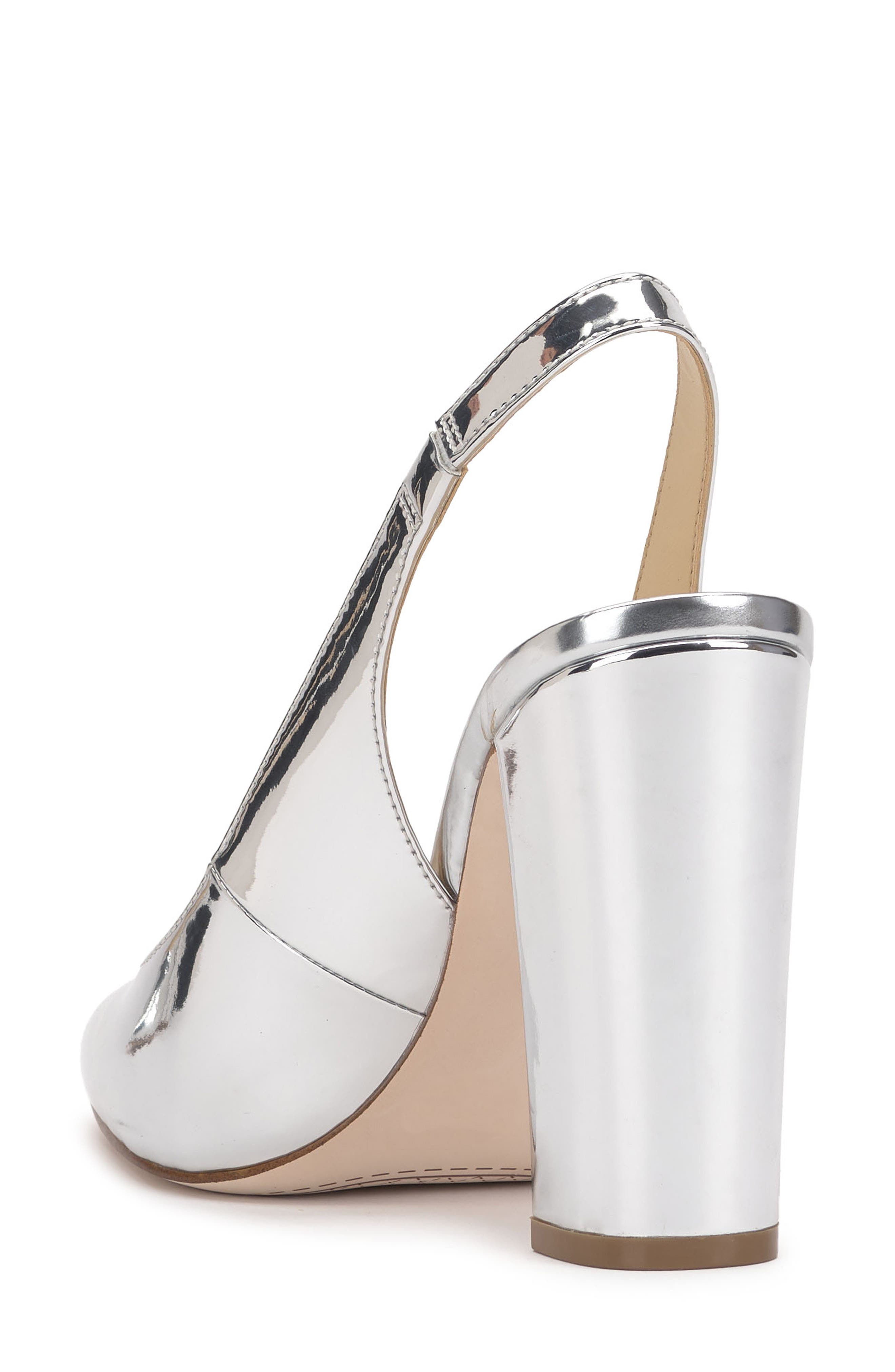 Noula Slingback Pointed Toe Pump, Alternate, color, SILVER