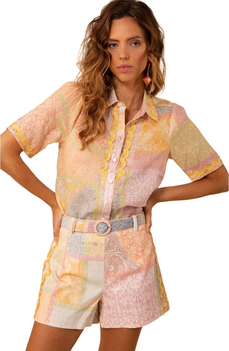 Hale Bob Oakley Belted Shorts, Alternate, color, 