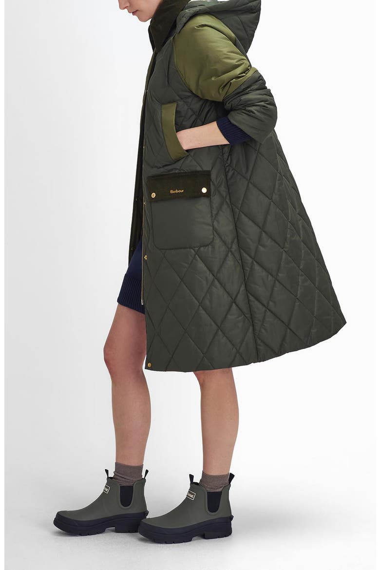 Cookston Quilted Coat with Removable Hood, Alternate, color, OLIVE/ ANCIENT