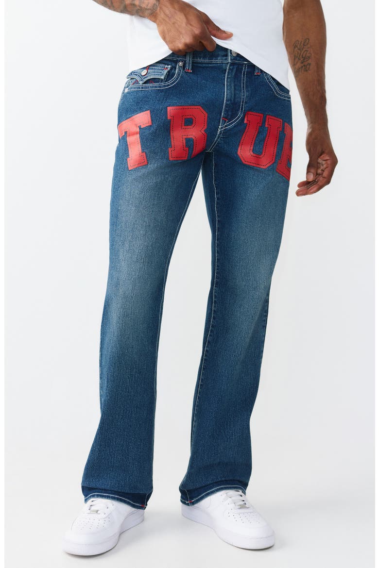Billy Flap Bootcut Jeans, Main, color, MEDIUM BLUE COMET