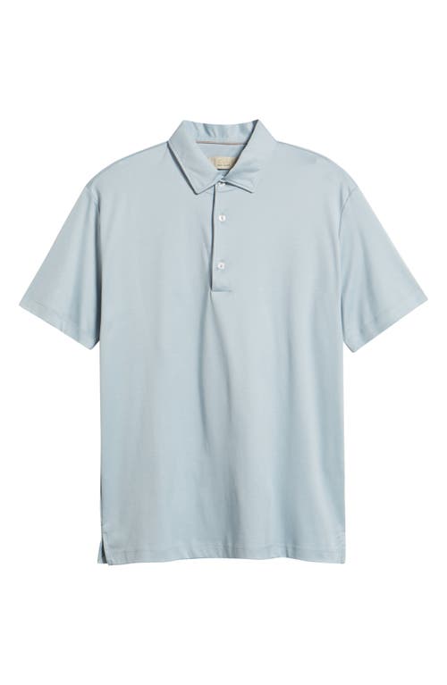 Aurélien Aur1 Solid Cotton Polo In Blue