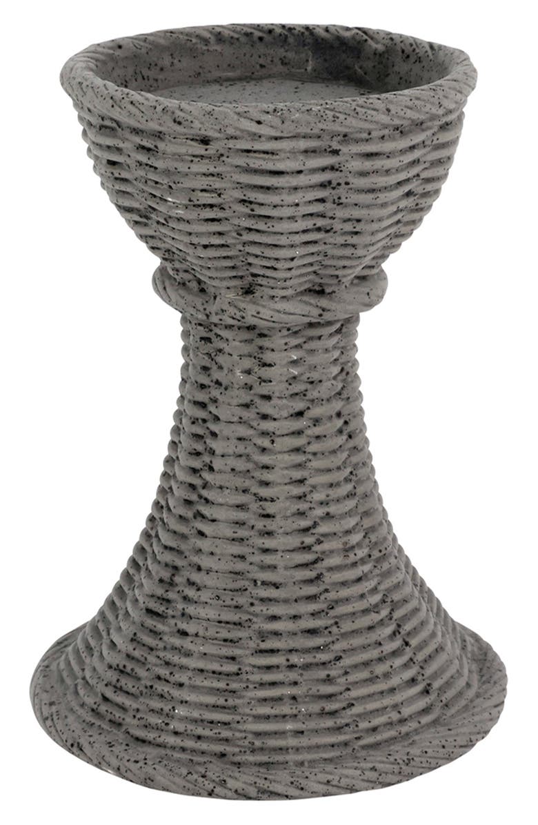 VIETRI Casa Larger Candlestick, Main, color, Dark Grey