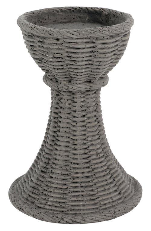 Vietri Casa Larger Candlestick In Dark Grey