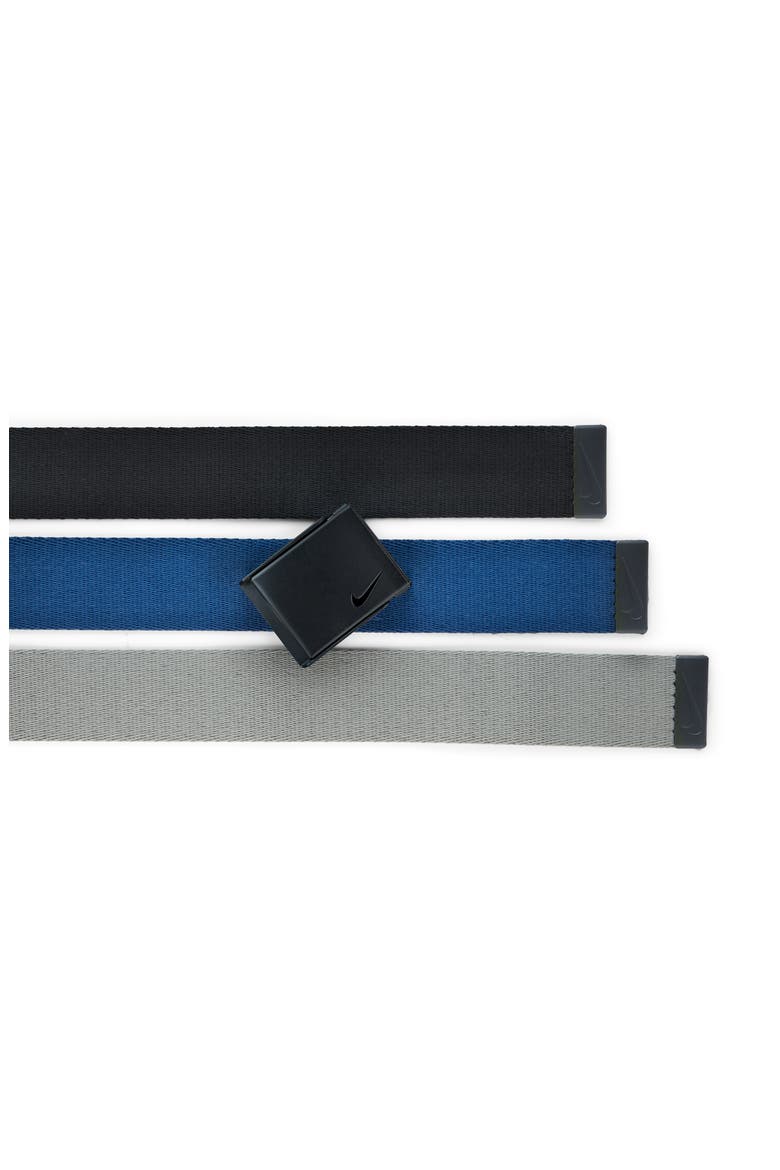 Assorted 3-Pack Webbed Belts, Alternate, color, BLACK/ GREY/ NAVY