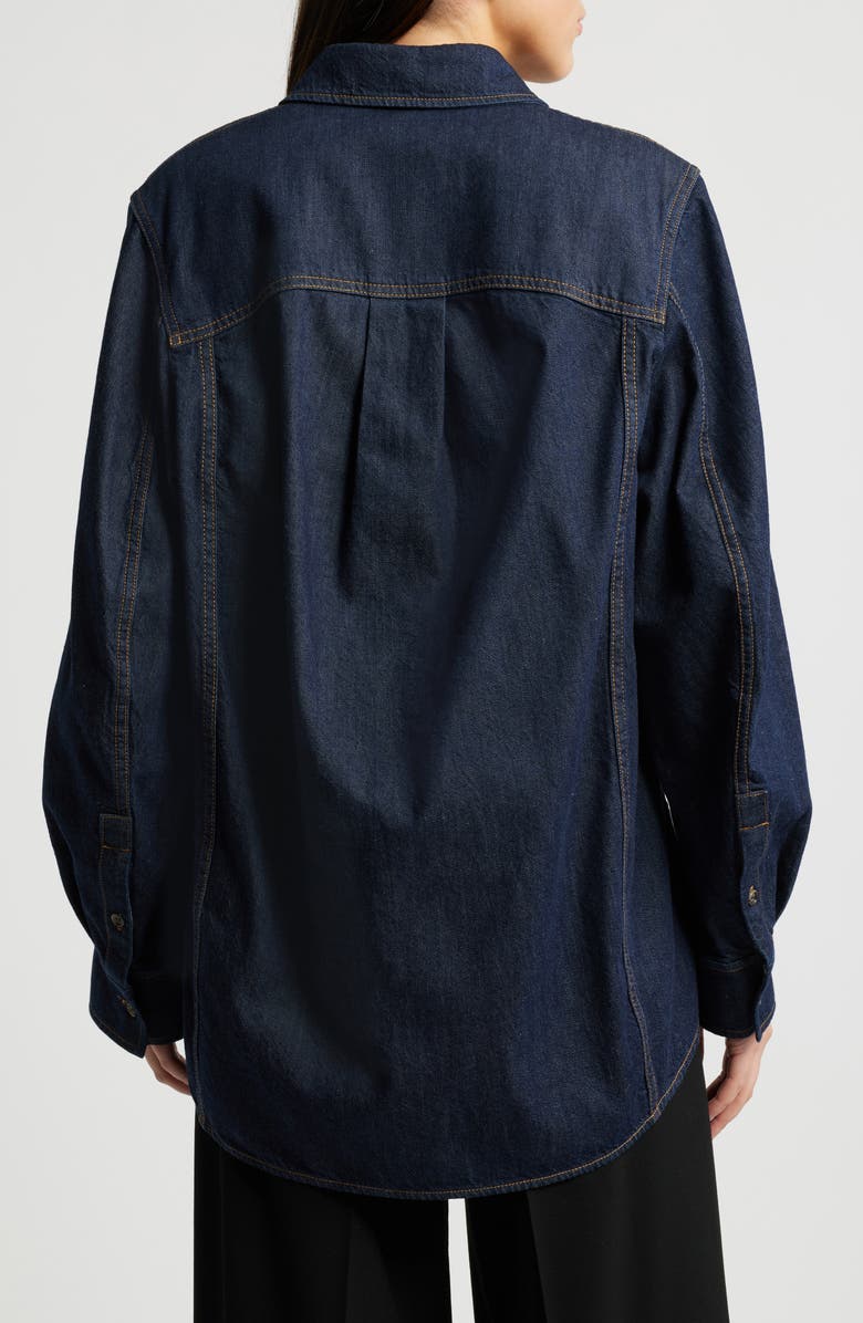 COS Oversize Denim Button-Up Shirt, Alternate, color, 