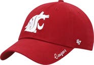 '47 Women's '47 Crimson Washington State Cougars Miata Clean Up Logo Adjustable Hat