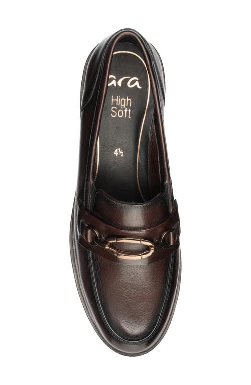 Ara Camellia Lug Sole Bit Loafer In Brown