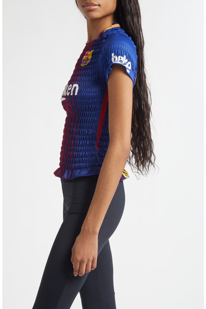 Shirred Soccer Jersey, Alternate, color, BLUE/ RED/ YELLOW MULTI