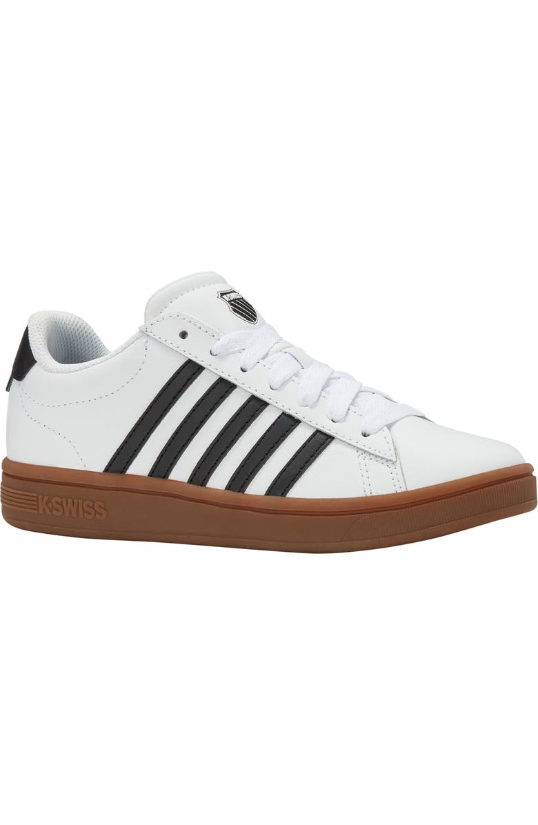 K-Swiss Court Tie Breaker II Sneaker, Main, color, White/ Black/ Gum