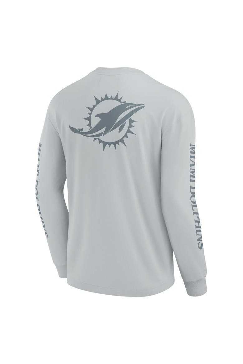 Unisex Fanatics  Gray Miami Dolphins Elements Strive Long Sleeve T-Shirt, Alternate, color, Gray