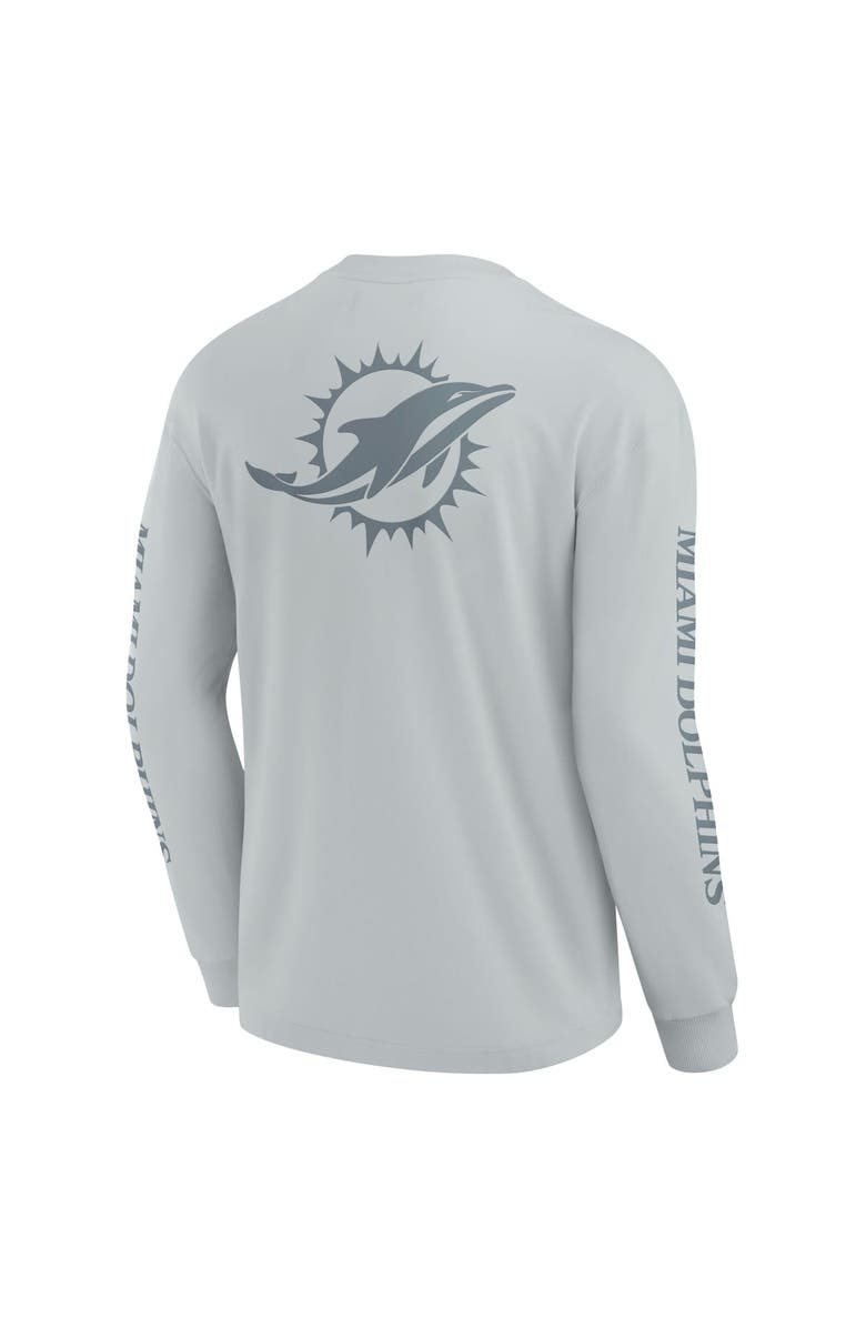 FANATICS Unisex Fanatics  Gray Miami Dolphins Elements Strive Long Sleeve T-Shirt, Alternate, color, Gray