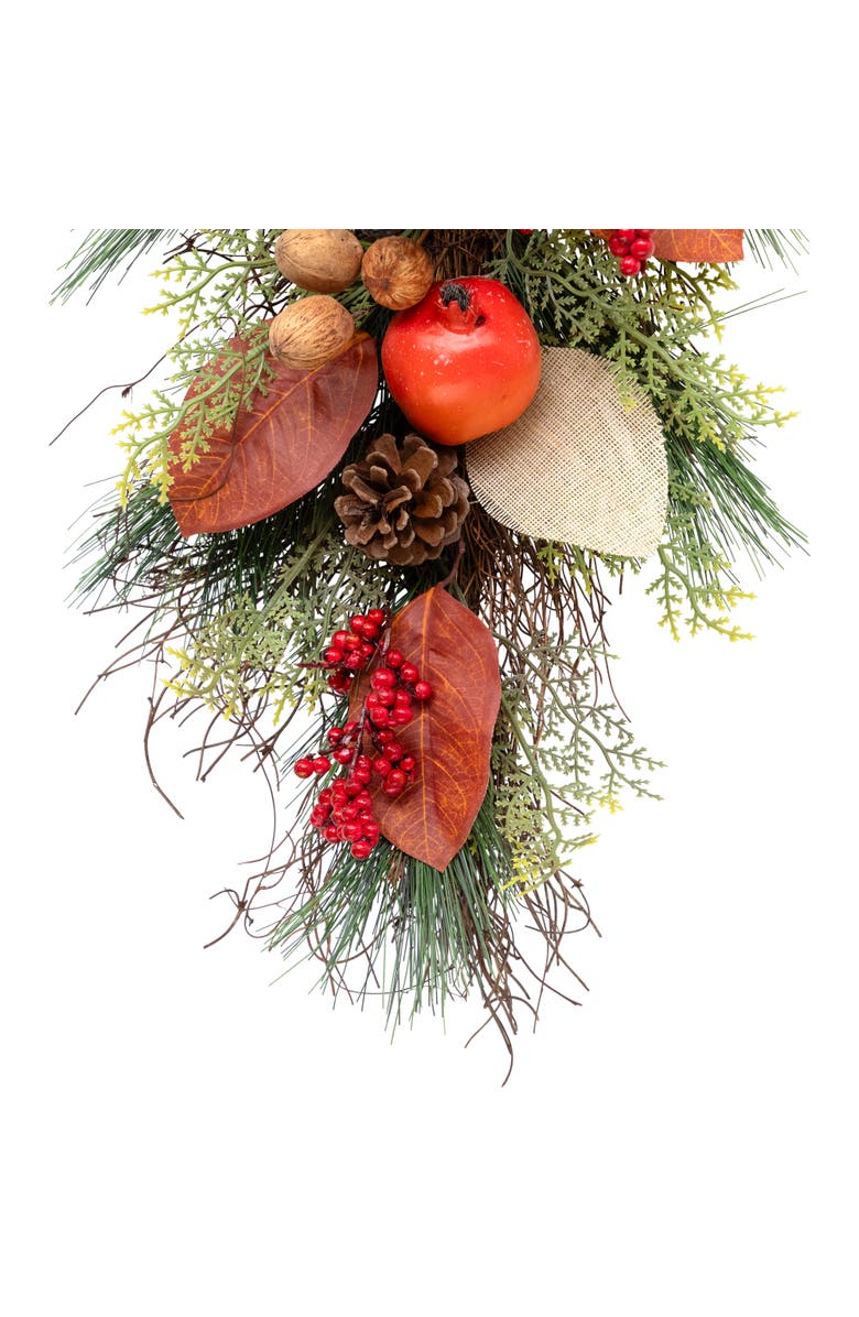 Northlight Mixed Berry and Pomegranate Artificial Fall Harvest Teardrop Swag - 30", Alternate, color, 