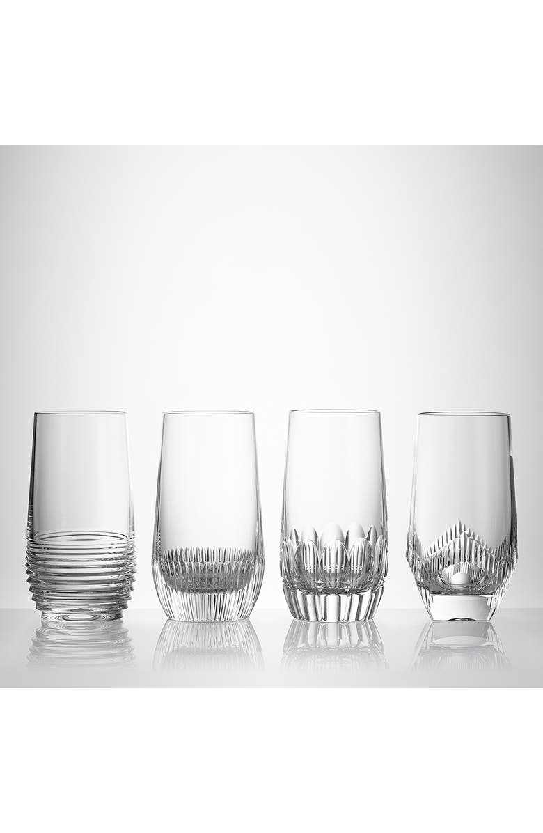 Waterford Mixology Mixed Set of 4 Highball Glasses, Alternate, color,