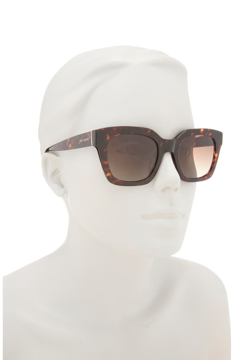 camryns 50mm gradient polarized square sunglasses, Alternate, color, HAVANA GOLD