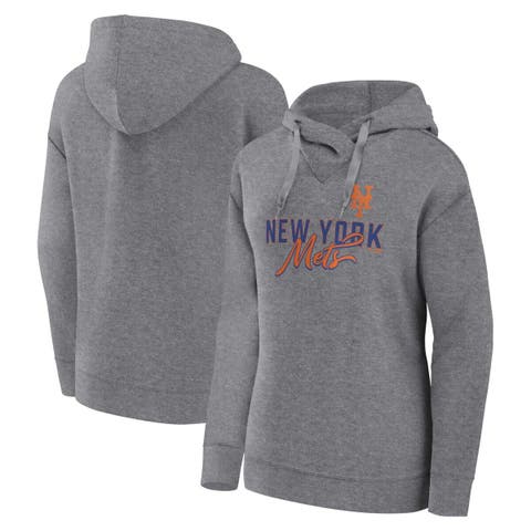 Women's Profile Heather Gray New York Mets Plus Size Pullover Hoodie