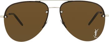 Saint Laurent 59mm Aviator Sunglasses | Nordstromrack