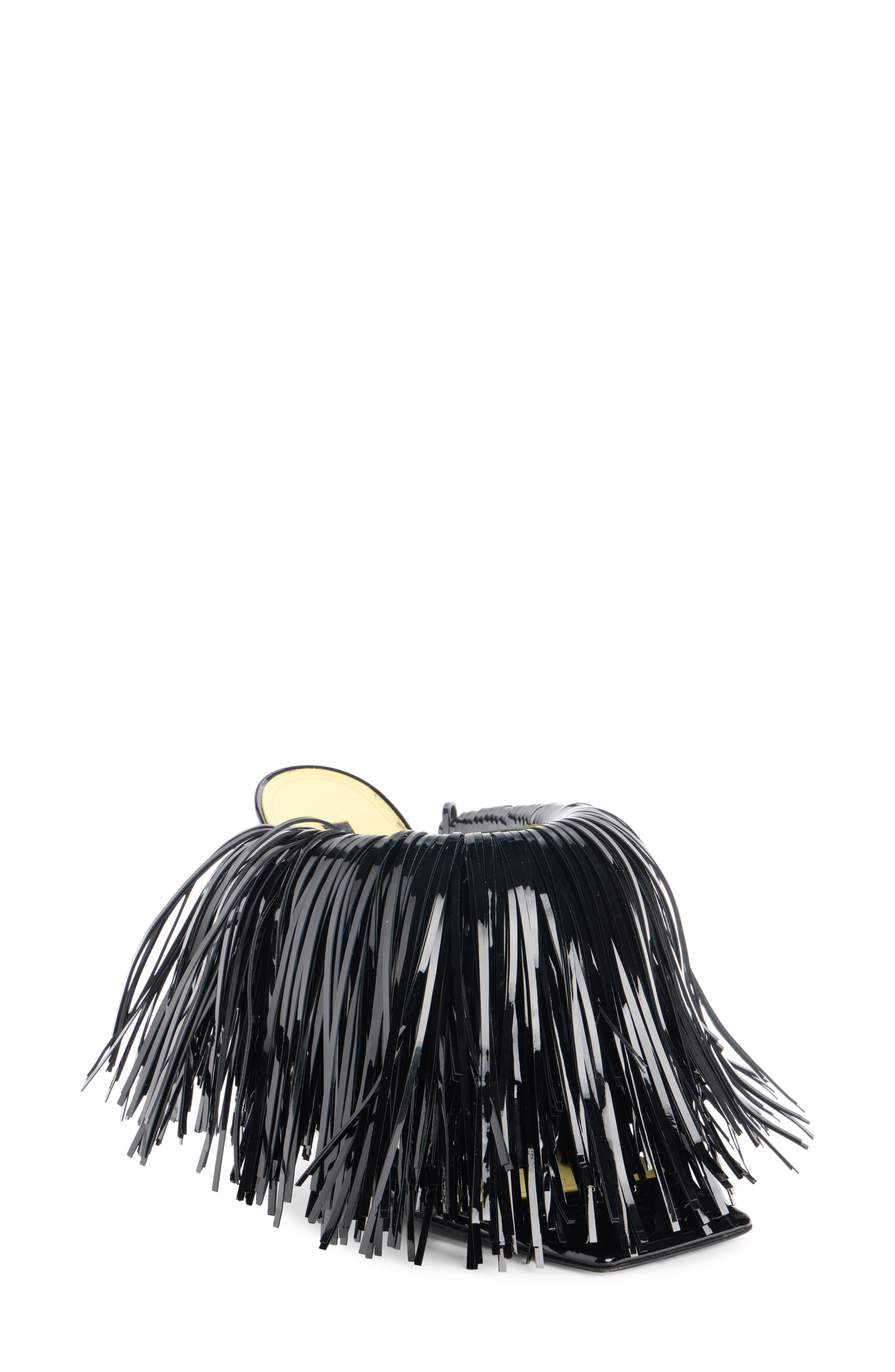 Givenchy Boudoir Fringe Sandal, Main, color, Black