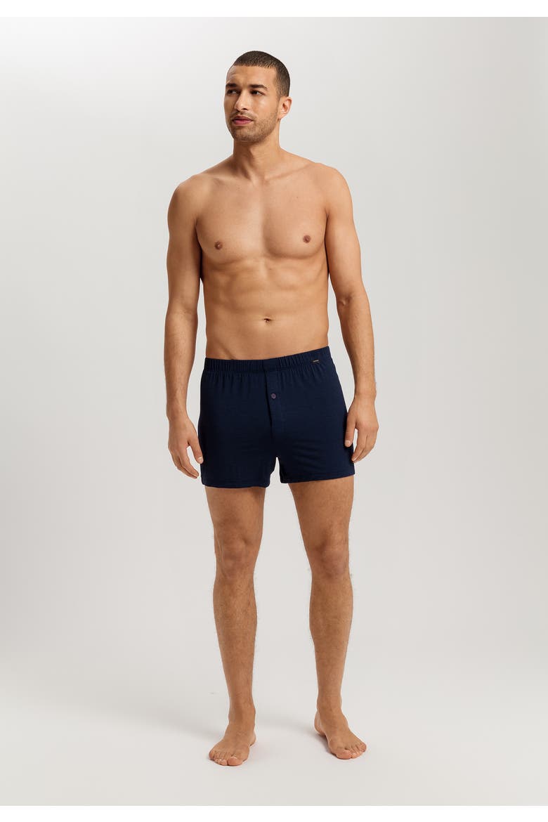 Casuals Single Jersey Boxers With Button Fly, Alternate, color, Deep Navy