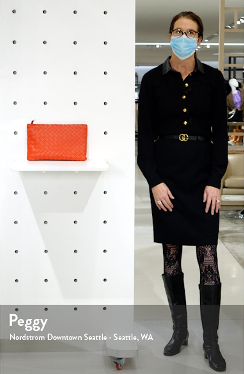 Intrecciato Leather Pouch, sales video thumbnail