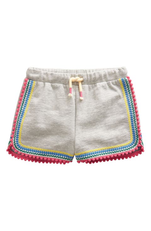 Kids' Embroidered Cotton Jersey Shorts (Toddler, Little Kid & Big Kid)