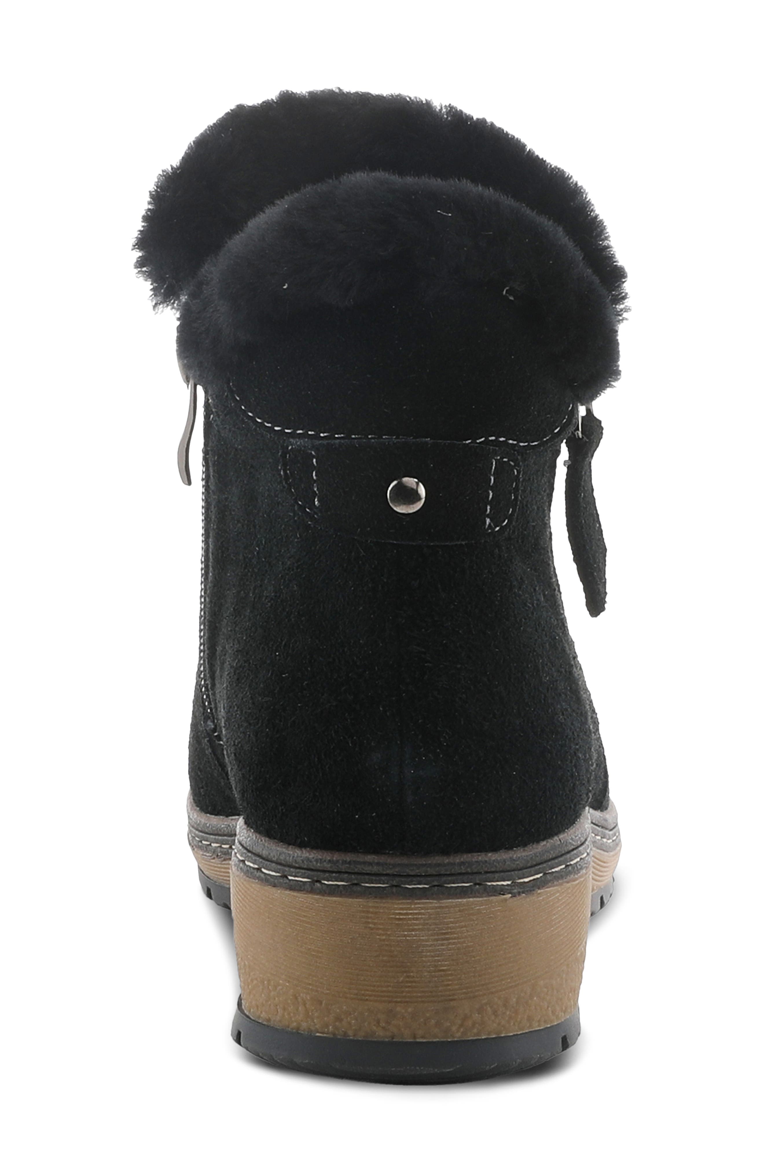 Spring Step Republic Water Resistant Bootie With Faux Fur Trim, Alternate, color, 