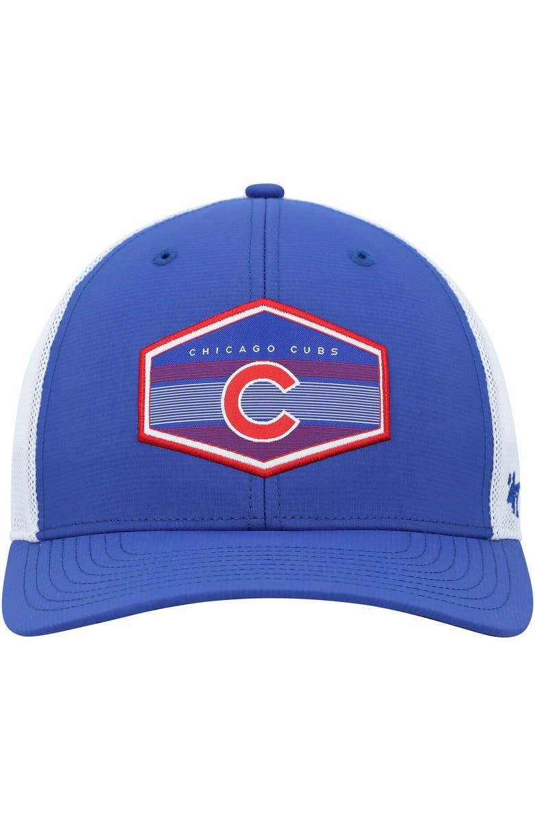'47 Men's '47 Royal/White Chicago Cubs Burgess Trucker Snapback Hat, Alternate, color, Royal