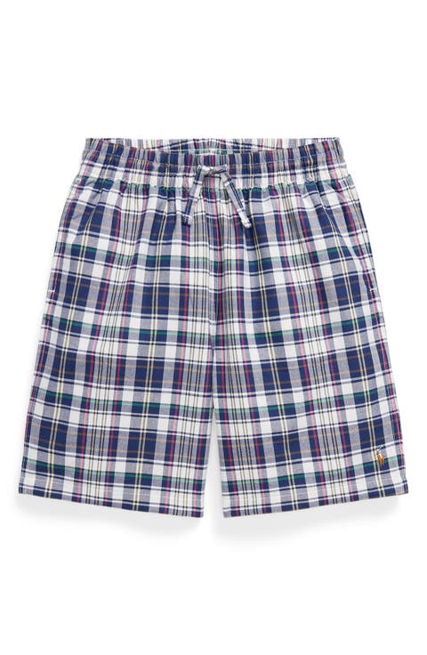 Kids' Plaid Drawstring Shorts (Big Kid)
