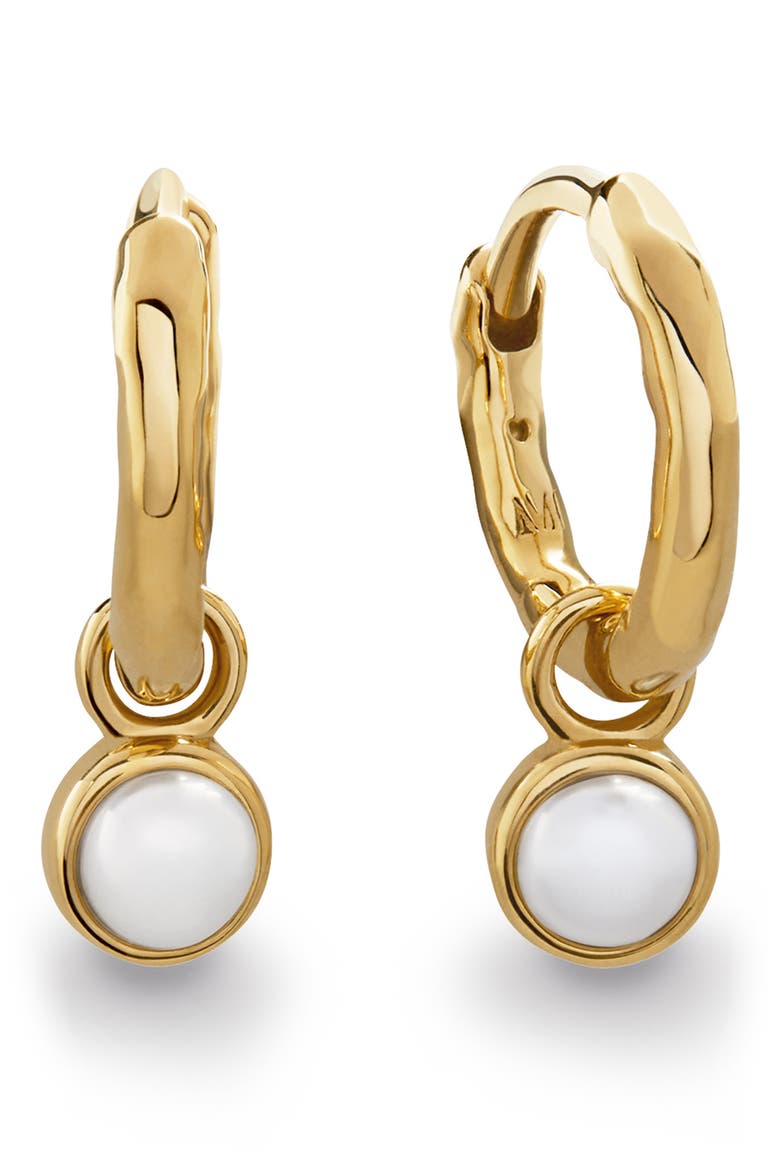 MV Siren™ Pearl Charm Huggie Hoop Earrings video