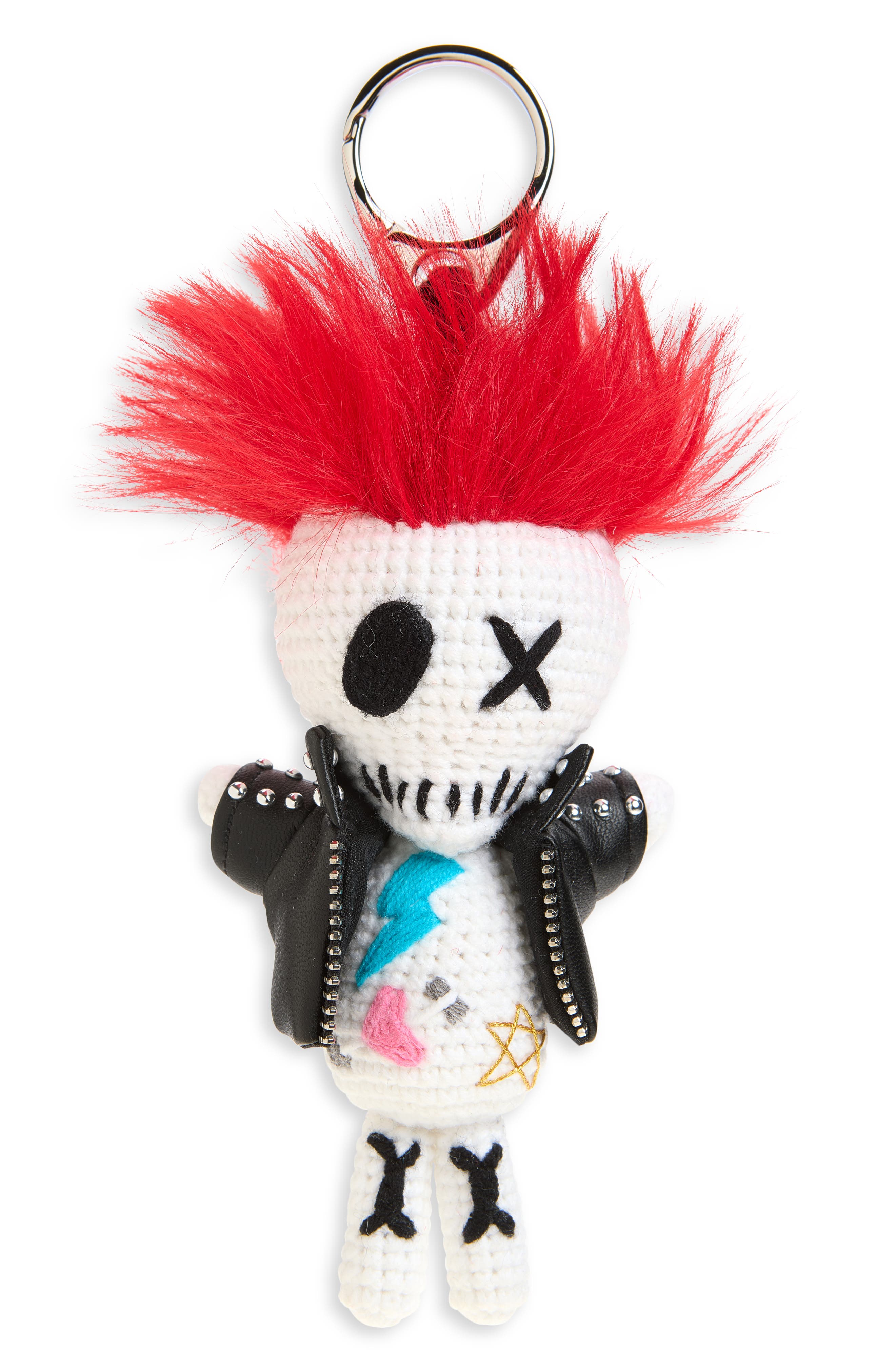 The Doll Punk Crochet Bag Charm, Main, color, MIX COLOR