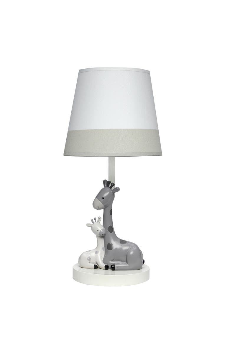 Lambs & Ivy Jungle Friends Giraffe Nursery Lamp with Shade & Bulb, Main, color, 
