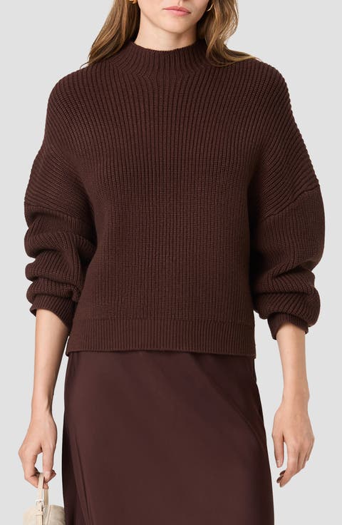 Babysoft Mock Neck Ribbed Sweater