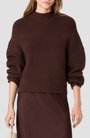 French Connection Babysoft Mock Neck Ribbed Sweater
