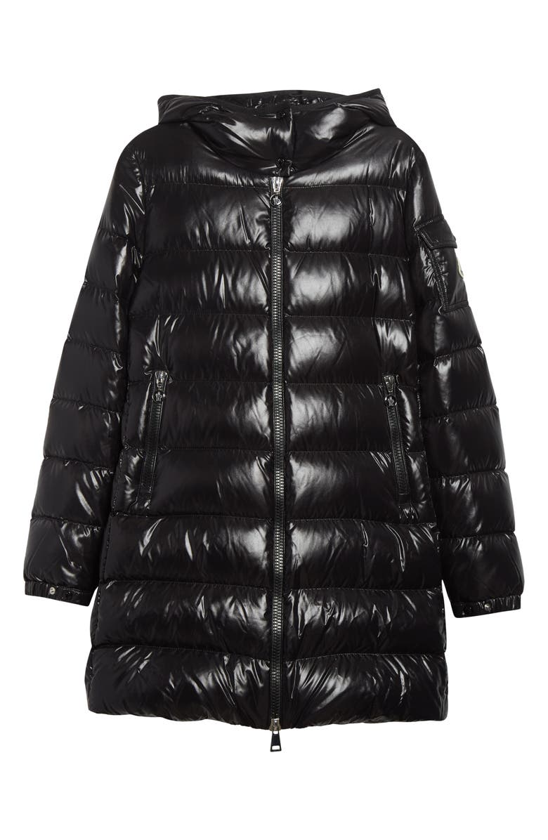 Moncler Courcelles Down Hooded Coat, Alternate, color, Black